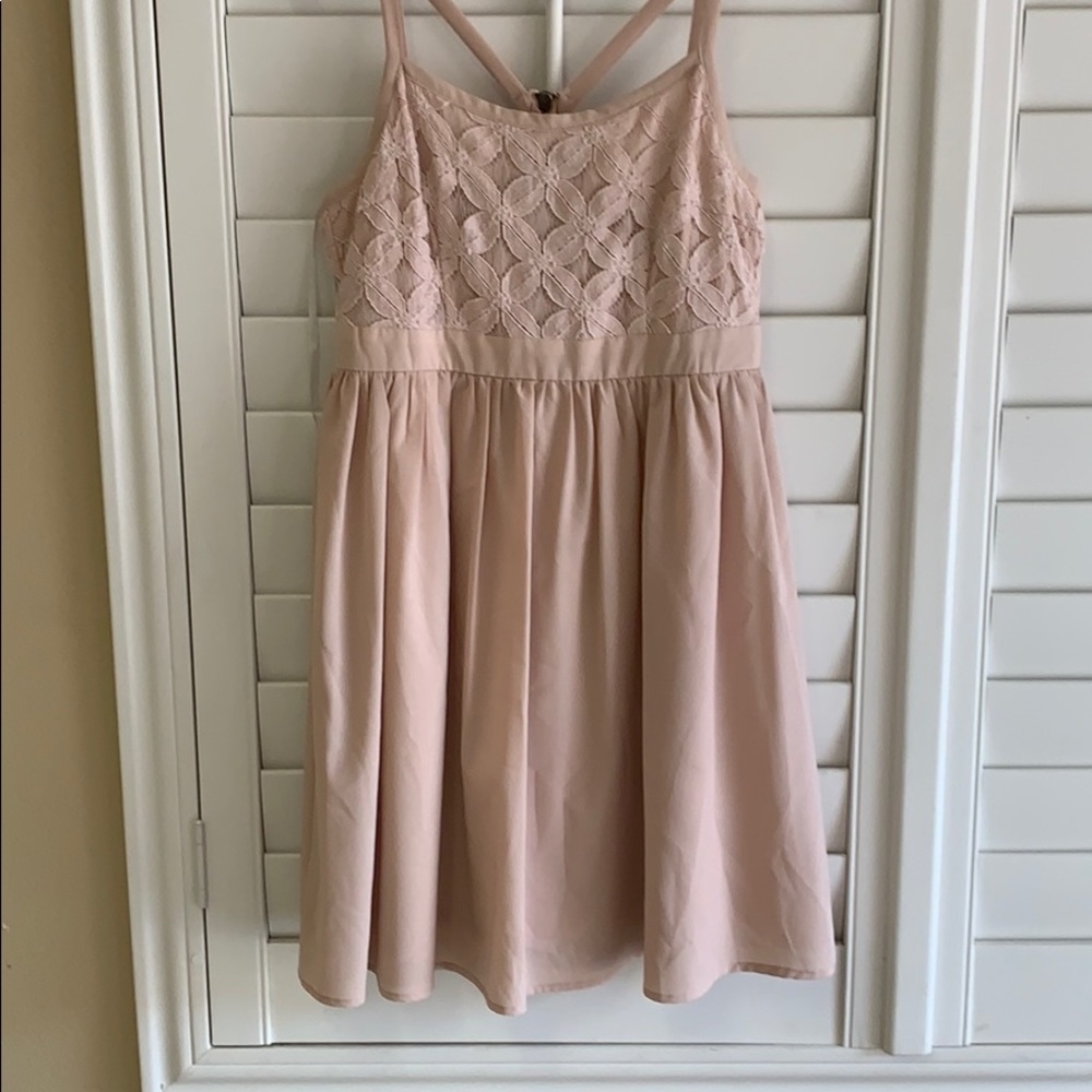 Doe & Rae Nude pink dress